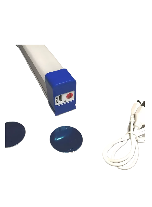 LAMPARA DE EMERGENCIA RECARGABLE, AMPOLLETA LUZ LED 32 CM, USB, EN COLOR BLANCO - 2