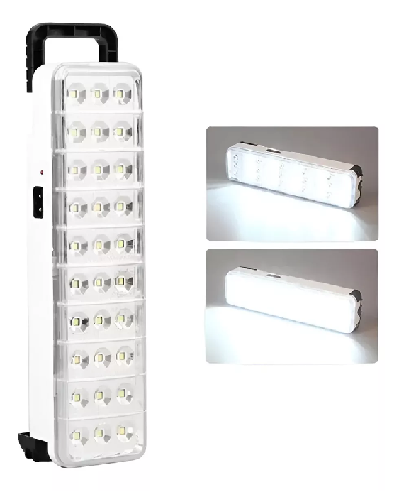 LAMPARA RECARGABLE LUZ 30W EMERGENCIA FOCO LED PORTATIL EOLAND - 2