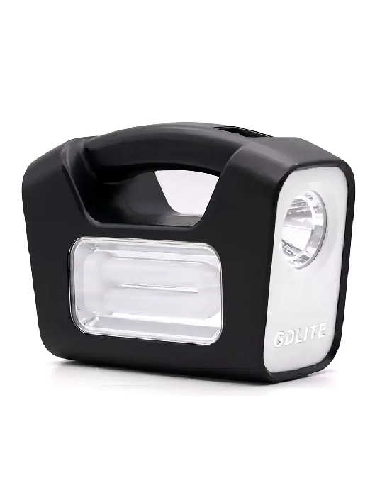 KIT LAMPARA DE EMERGENCIA SOLAR CAMPING USB + 3 AMPOLLETAS, EN COLOR NEGRO - 1