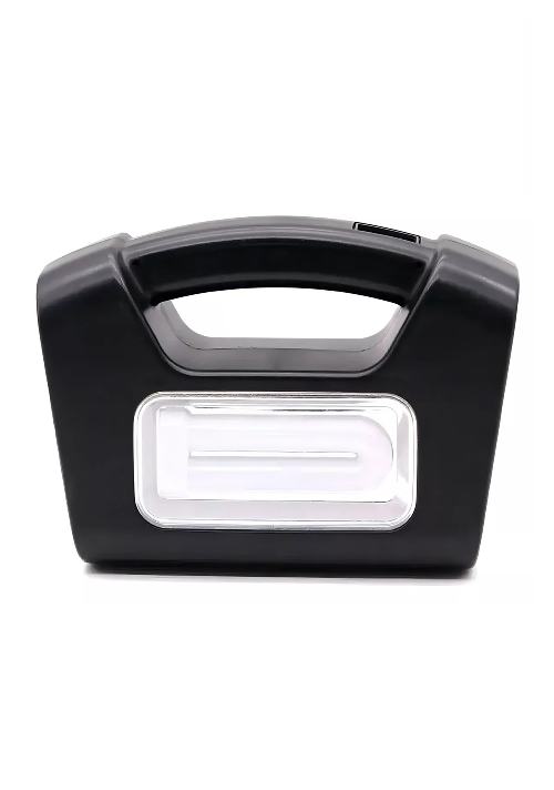 KIT LAMPARA DE EMERGENCIA SOLAR CAMPING USB + 3 AMPOLLETAS, EN COLOR NEGRO - 3