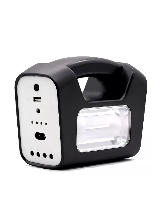 KIT LAMPARA DE EMERGENCIA SOLAR CAMPING USB + 3 AMPOLLETAS, EN COLOR NEGRO - 4