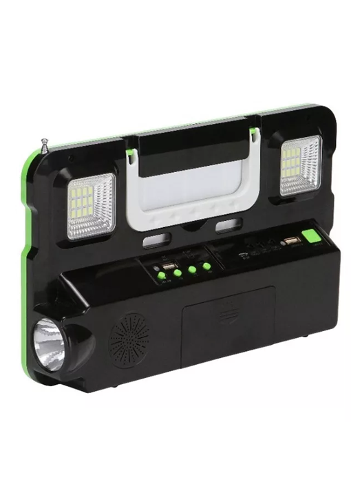 KIT SOLAR EMERGENCIA CAMPING, AMPOLLETA LED, FM RADIO, MP3 - 2