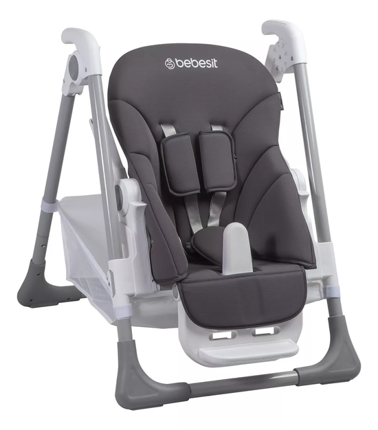 SILLA DE COMER BEBE  PLEGABLE BEBESIT SNACK CON DISEÑOS GRIS - 3
