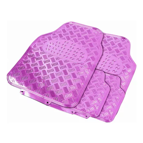 ALFOMBRA CUBRE PISO METALICO PARA MUJER, SET DE 4 PIEZAS, AUTO TUNING, COLOR MORADO - 2
