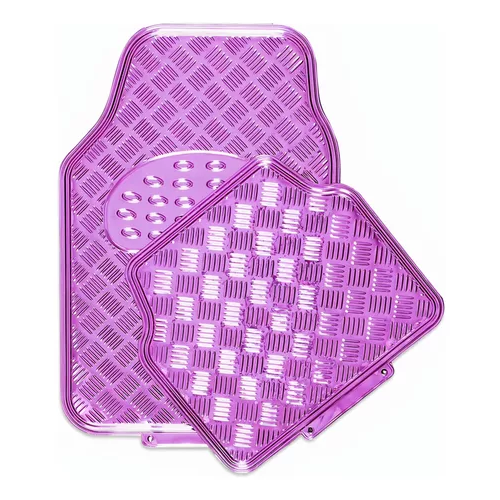 ALFOMBRA CUBRE PISO METALICO PARA MUJER, SET DE 4 PIEZAS, AUTO TUNING, COLOR MORADO - 3