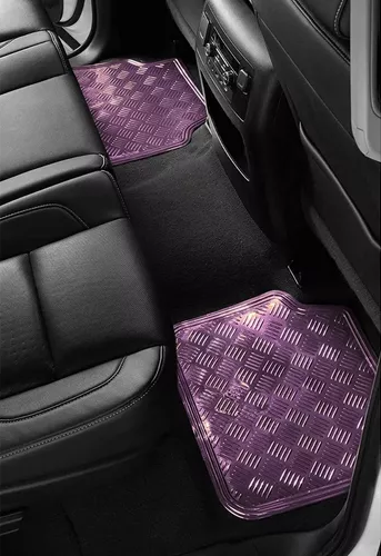 ALFOMBRA CUBRE PISO METALICO PARA MUJER, SET DE 4 PIEZAS, AUTO TUNING, COLOR MORADO - 5