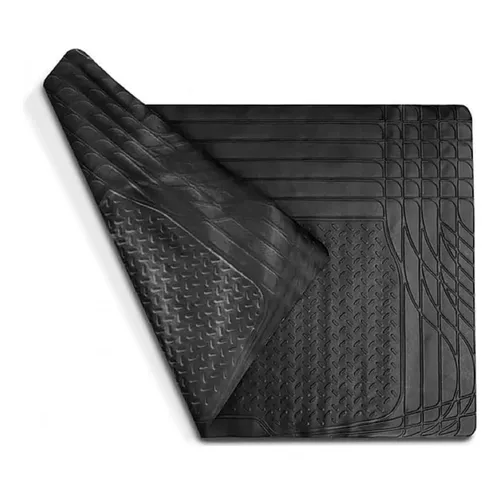 ALFOMBRA CUBRE MALETERO DE GOMA PARA AUTOS Y SUV, UNIVERSAL, COLOR NEGRO - 1