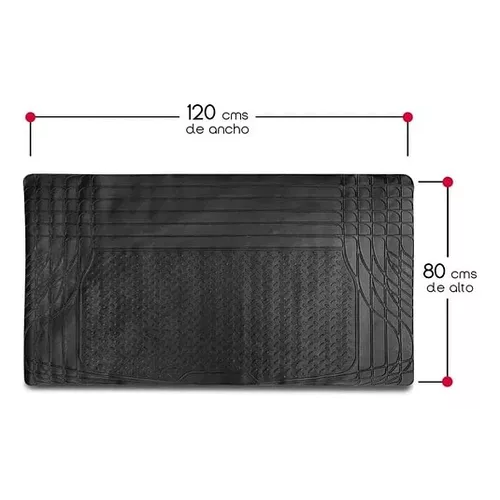 ALFOMBRA CUBRE MALETERO DE GOMA PARA AUTOS Y SUV, UNIVERSAL, COLOR NEGRO - 3