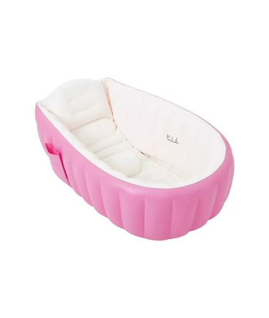 BAÑERA INFLABLE PORTATIL TINA PARA BEBE S, COLOR ROSADO - 1