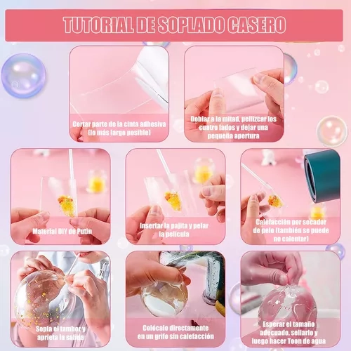 5 ROLLOS DE CINTA DE BURBUJA DOBLE CARA SURTIDOS DIY - 4