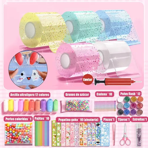 5 ROLLOS DE CINTA DE BURBUJA DOBLE CARA SURTIDOS DIY - 7