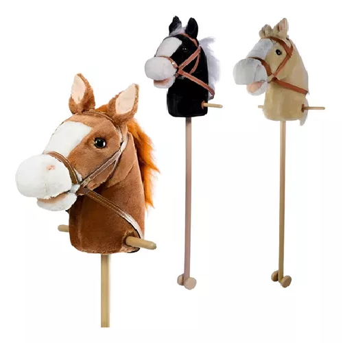 CABALLITO DE PALO CON SONIDO Y RUEDA, 100 CM, COLOR EN COLOR NEGRO - 1