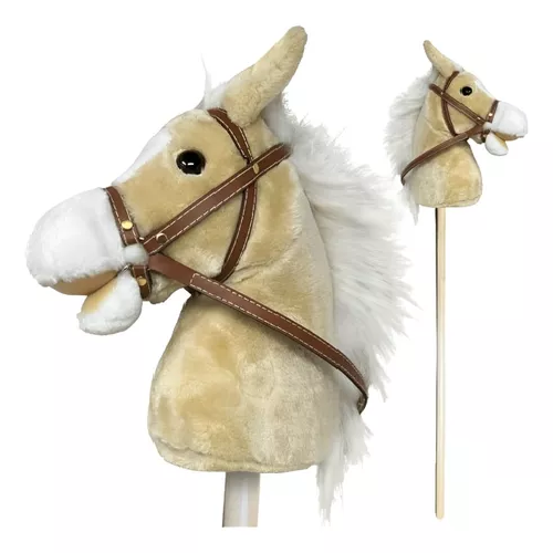 CABALLITO DE PALO CON SONIDO Y RUEDA, 100 CM, COLOR EN COLOR NEGRO - 2