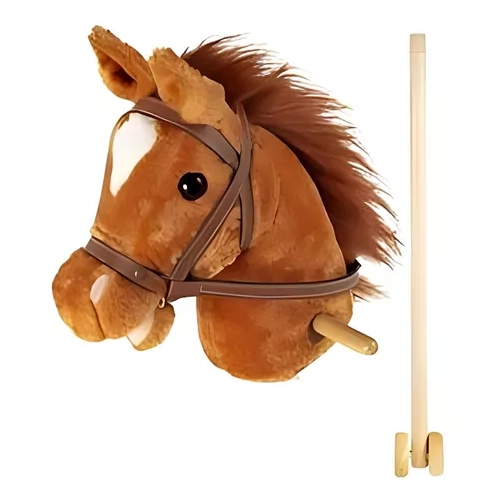 CABALLITO DE PALO CON SONIDO Y RUEDA, 100 CM, COLOR EN COLOR NEGRO - 5