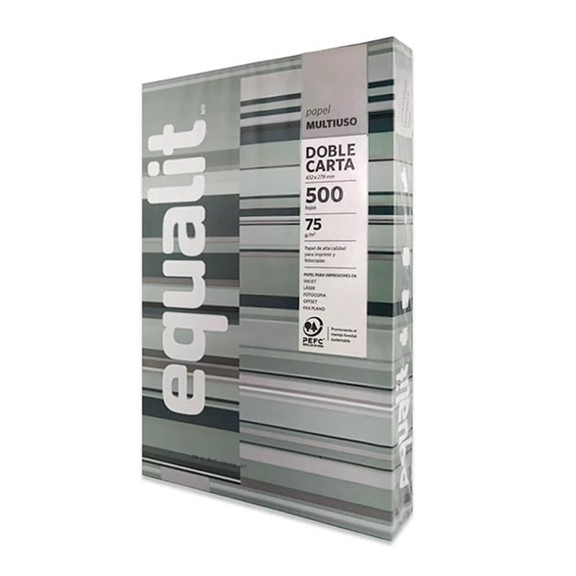 RESMA OFICIO EQUALIT 500 HOJAS EN COLOR BLANCO - 1