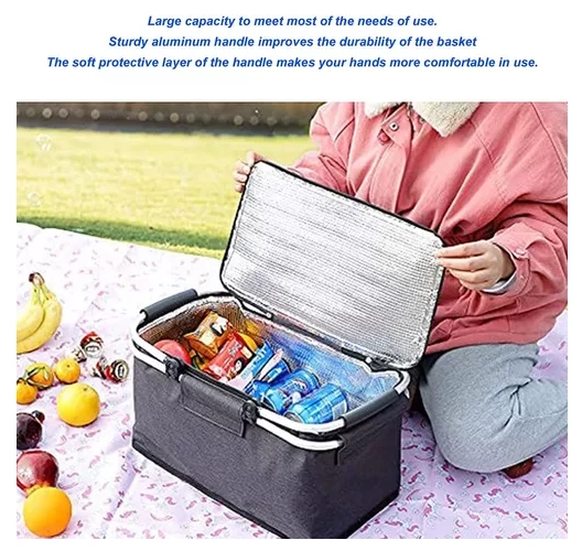 COOLER BASKET BOLSO TE RMICO CANASTA CAMPING, PLEGABLE, 22 L - 3
