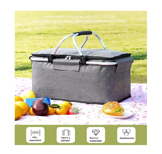 COOLER BASKET BOLSO TE RMICO CANASTA CAMPING, PLEGABLE, 22 L - 4