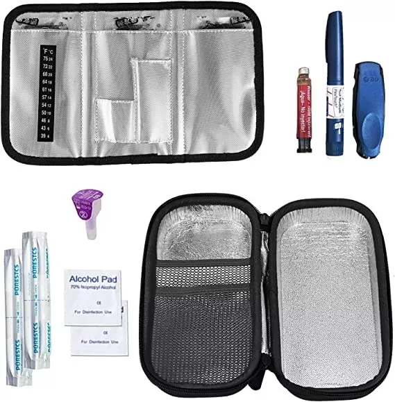 BOLSO COOLER PARA INSULINA DIABE TICOS, INCLUYE 4 HIELOS - 5