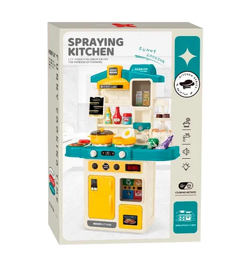 COCINA INTERACTIVA MODERNA PARA NIÑAS Y NIÑOS CON SONIDO Y LUCES AZUL - 2