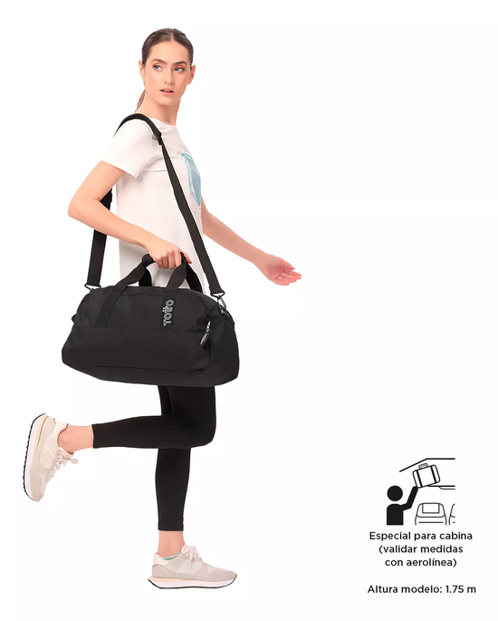 MALETA DEPORTIVA ACTIVE S TOTTO COLOR EN COLOR NEGRO LISO - 3