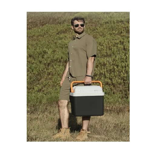 COOLER ELE CTRICO 24 L, 12V PARA AUTOS O ENCHUFE AC/DC, COLOR GRIS - 5