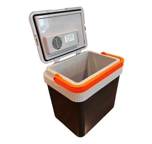 COOLER ELE CTRICO 24 L, 12V PARA AUTOS O ENCHUFE AC/DC, COLOR GRIS - 7