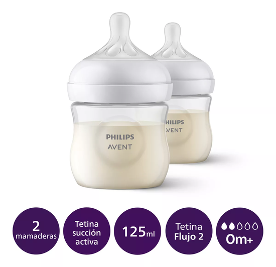 MAMADERAS NATURAL RESPONSE PHILIPS AVENT SCY900/02 0M+ 125ML EN COLOR BLANCO - 2