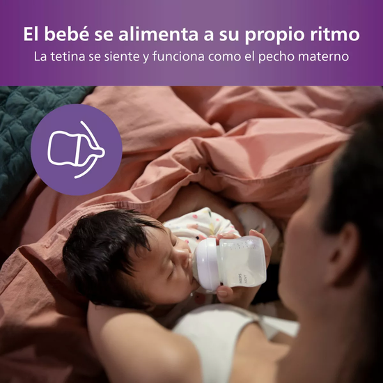 MAMADERAS NATURAL RESPONSE PHILIPS AVENT SCY900/02 0M+ 125ML EN COLOR BLANCO - 3