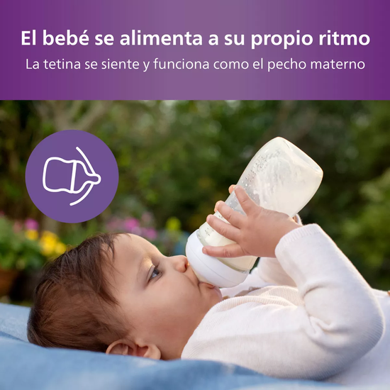 MAMADERAS NATURAL RESPONSE PHILIPS AVENT SCY906/02 3M+ 330ML EN COLOR BLANCO - 3