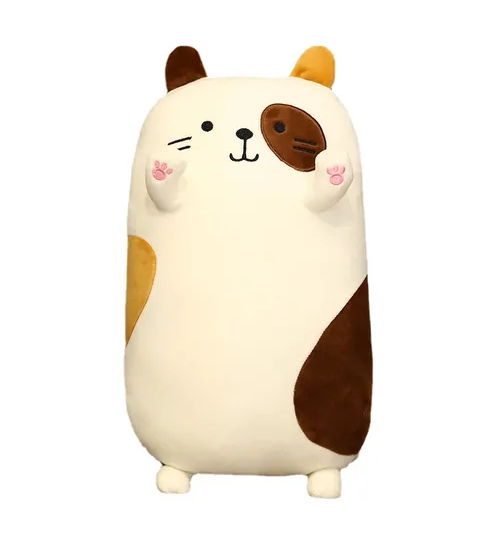 PELUCHE ALMOHADA SUAVE DISEÑO DE GATO KAWAII 40 CM COLOR EN COLOR BLANCO - 1