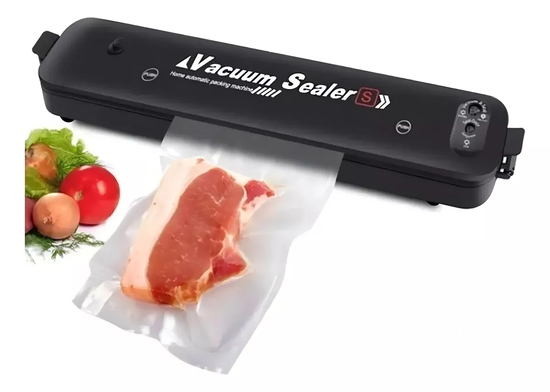 MAQUINA SELLADORA AL VACIO ALIMENTOS SELLADOR + BOLSAS EN COLOR NEGRO - 2