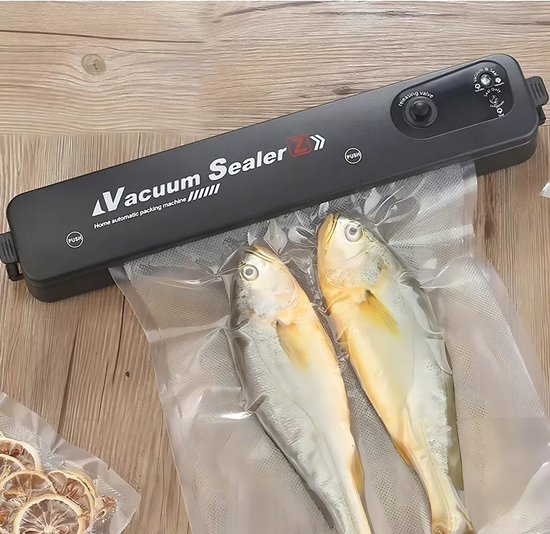 MAQUINA SELLADORA AL VACIO ALIMENTOS SELLADOR + BOLSAS EN COLOR NEGRO - 4