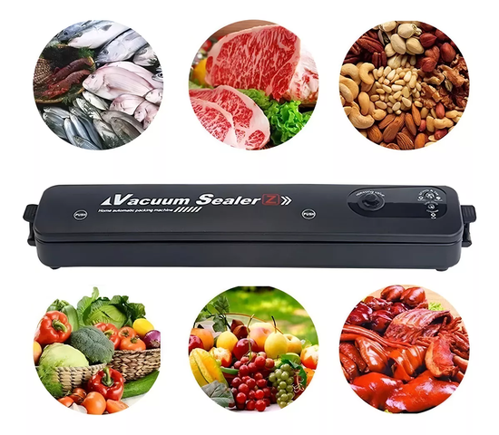 MAQUINA SELLADORA AL VACIO ALIMENTOS SELLADOR + BOLSAS EN COLOR NEGRO - 5