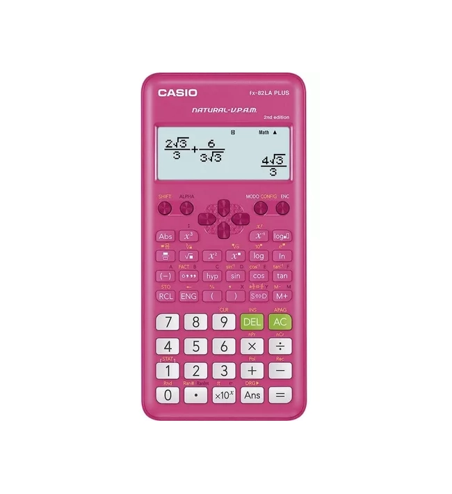 CALCULADORA CASIO CIENTIFICA FX-82LAPLUS2-PK PLUS, COLOR ROSA - 1