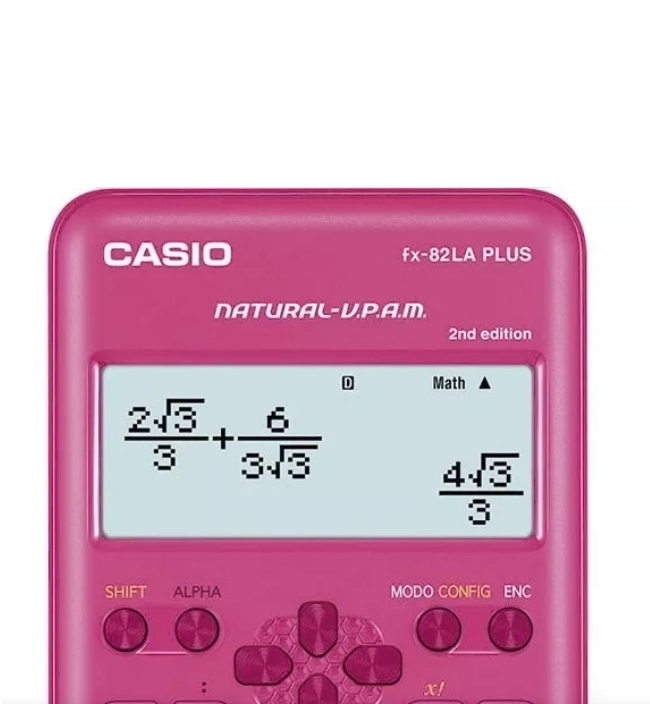 CALCULADORA CASIO CIENTIFICA FX-82LAPLUS2-PK PLUS, COLOR ROSA - 2