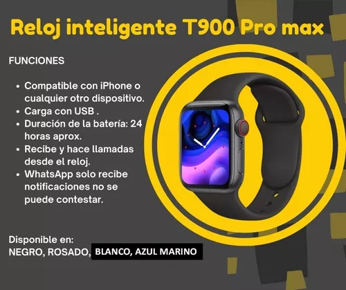 SMART WATCH T900 PROMAX, ESTILO Y TECNOLOGIA EN TU MUÑECA, COLOR EN COLOR NEGRO - 8