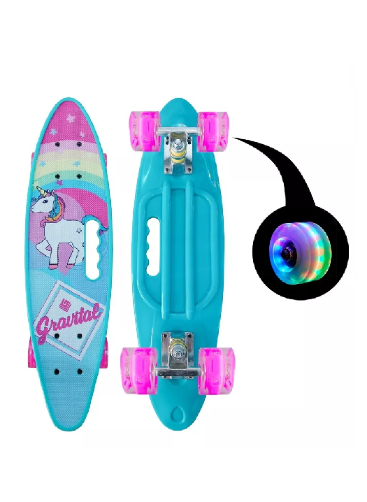SKATE PENNY UNICORNIO GREEN, RUEDAS LED MULTICOLOR - 3