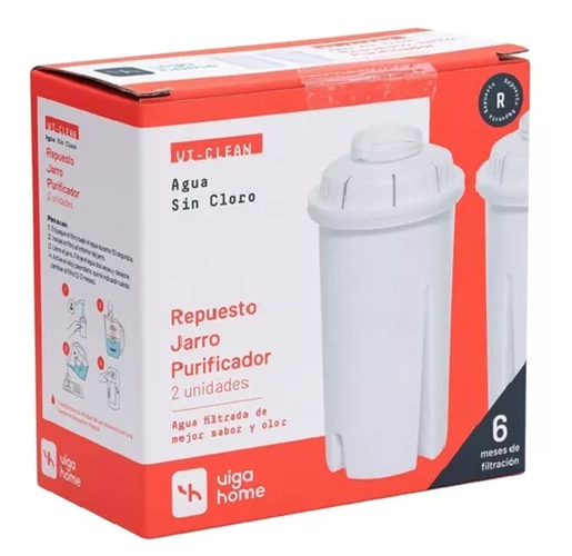 REPUESTO FILTRO JARRA AGUA SIN CLORO VIGAHOME EN COLOR BLANCO - 3