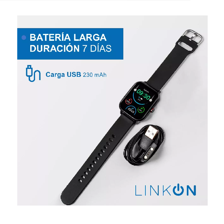 RELOJ INTELIGENTE SMARTWATCH DEPORTIVO COLOR EN COLOR NEGRO - 3