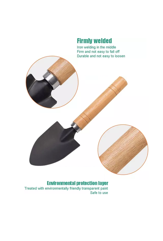 SET 3 UNIDADES PALAS DE JARDIN KIT JARDINERIA HERRAMIENTAS RASTRILLO - 4