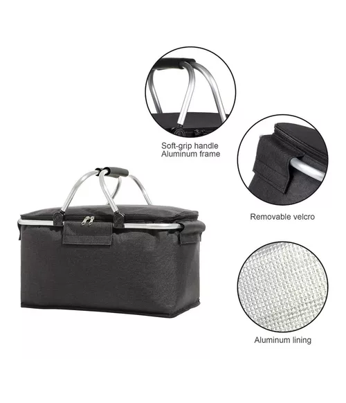 CANASTA PICNIC COOLER BOLSO TE RMICA PLEGABLE PORTATIL - 2