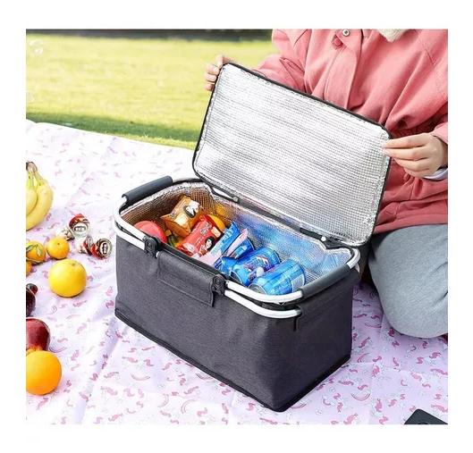 CANASTA PICNIC COOLER BOLSO TE RMICA PLEGABLE PORTATIL - 4