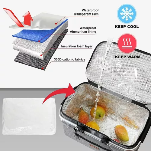 CANASTA PICNIC COOLER BOLSO TE RMICA PLEGABLE PORTATIL - 5