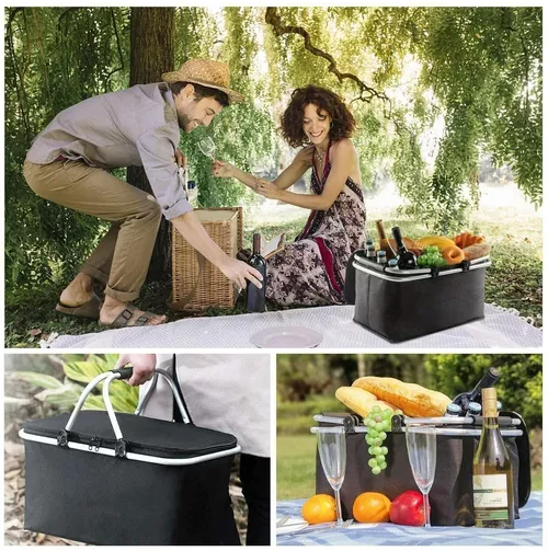 CANASTA PICNIC COOLER BOLSO TE RMICA PLEGABLE PORTATIL - 6
