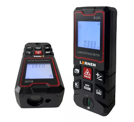MEDIDOR DE DISTANCIA LASER DIGITAL 100M CON ACCESORIOS EN COLOR NEGRO - 2