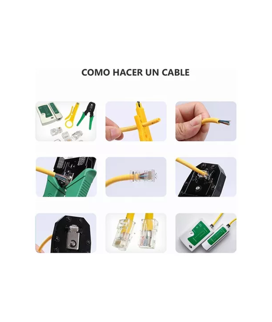 KIT DE HERRAMIENTAS CABLEADO REDES BASICO, COLOR EN COLOR NEGRO - 4