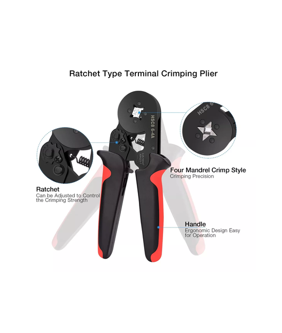 SET ALICATE CRIMPADOR + 1800 TERMINALES, COLOR EN COLOR ROJO - 3