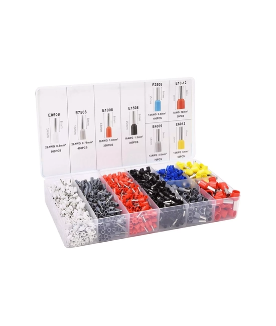 SET ALICATE CRIMPADOR + 1800 TERMINALES, COLOR EN COLOR ROJO - 6