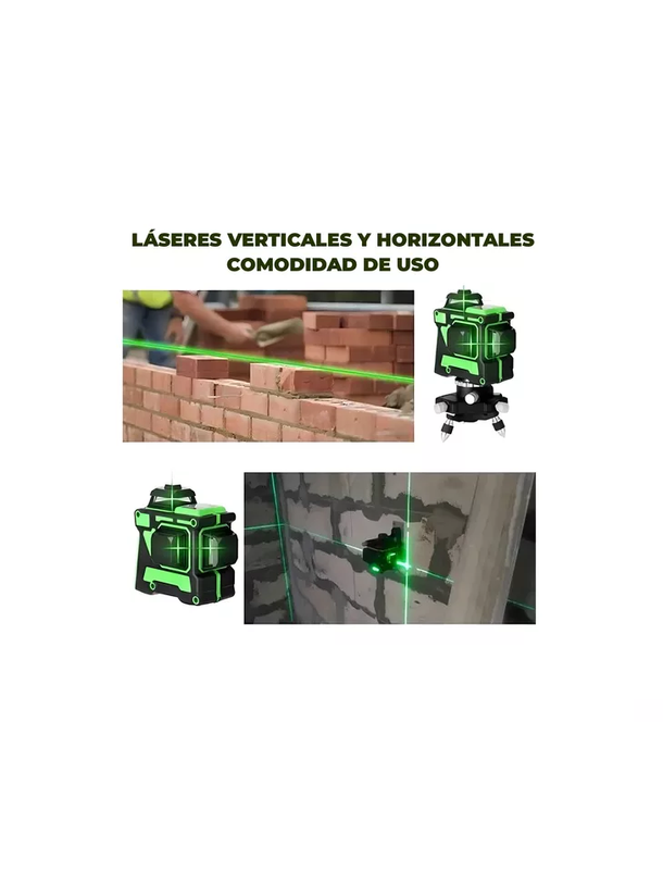 NIVEL LASER GENE RICA 3D 12 30M VERDE - 4