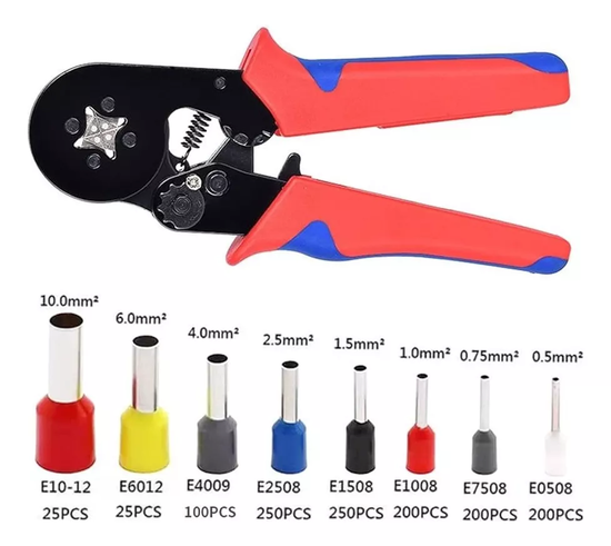 SET ALICATE CRIMPADOR + 1200 TERMINALES ALICATES CRIMPADORA QATARSHOP - 2
